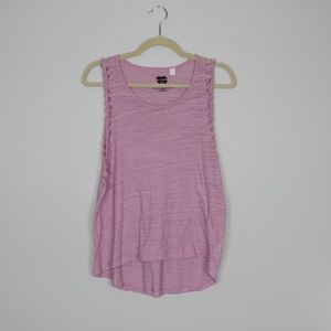 Modern Lux Purple Light Weigh Tank with Cut Outs